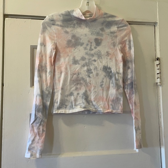 Wild Fable Pink Blue Tie Dye Cropped Long Sleeve - Picture 1 of 3